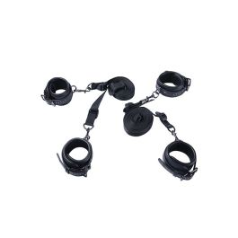 Luxury Bondage Bed Restraint Kit - Black